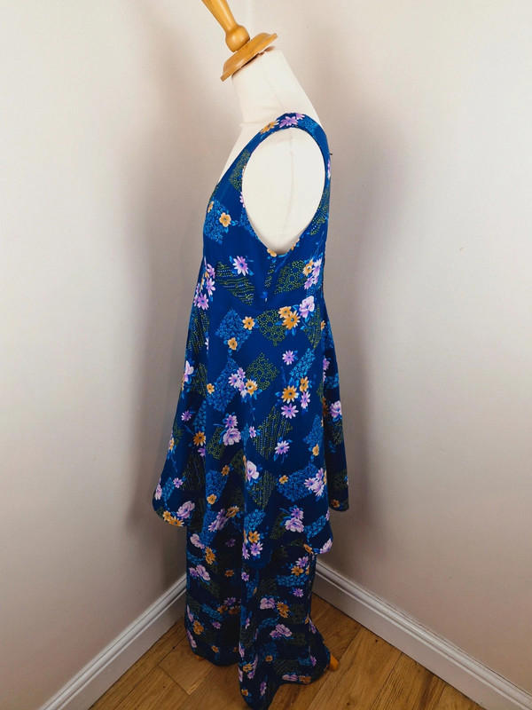 1970s Long Handmade Dress S M