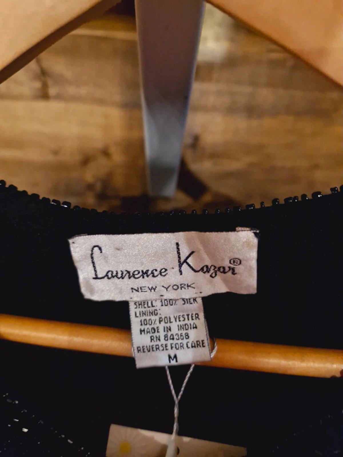 Womens Vintage Black Beaded Sequin Jacket Silk M UK12