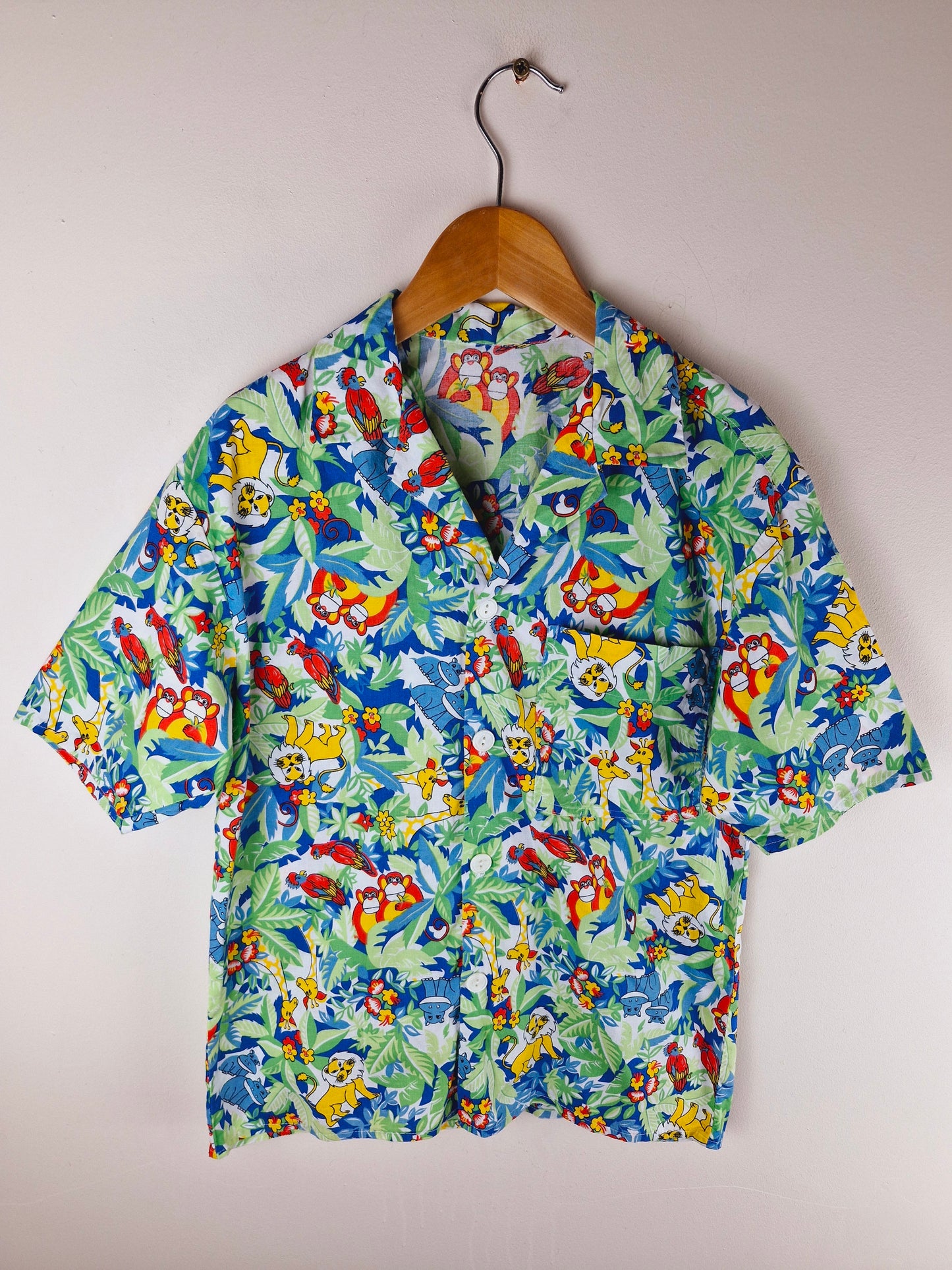 Boys Vintage Funky Jungle Shirt 12 - 13 yrs