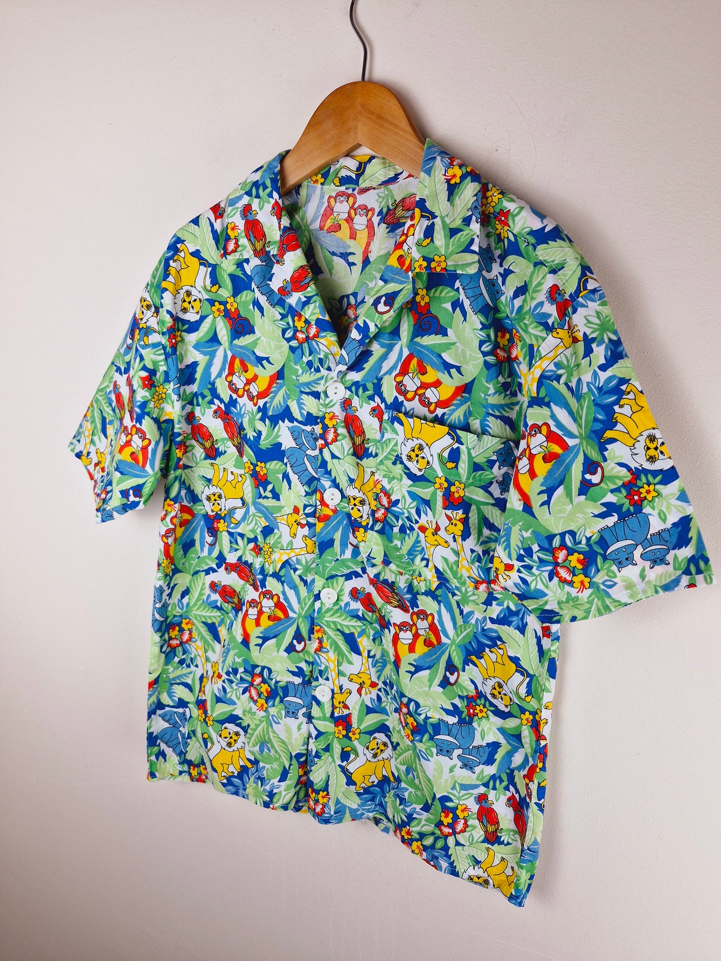 Boys Vintage Funky Jungle Shirt 12 - 13 yrs