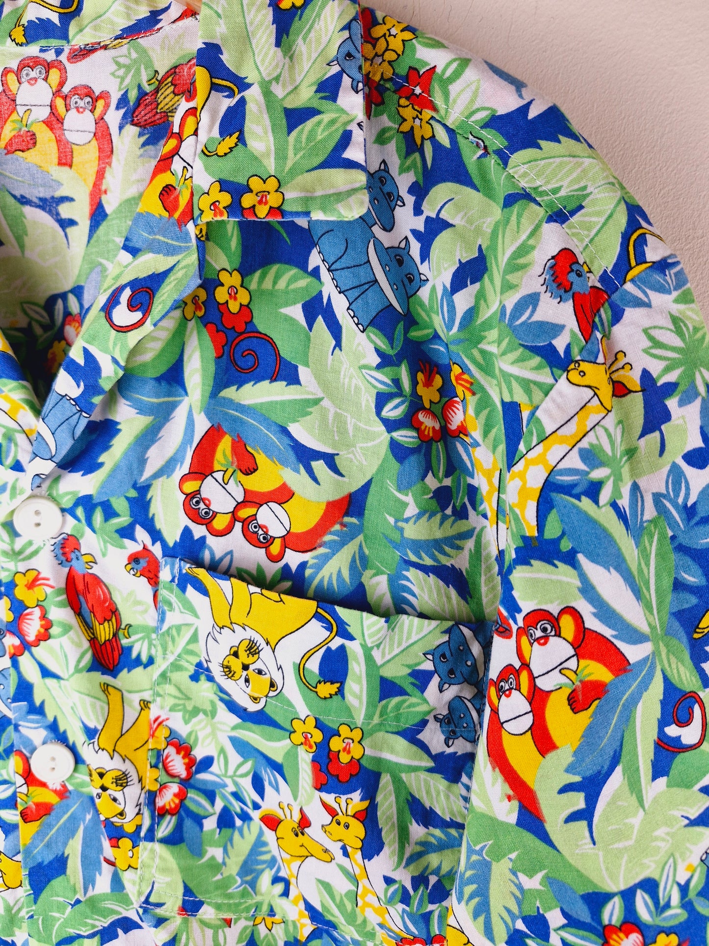 Boys Vintage Funky Jungle Shirt 12 - 13 yrs