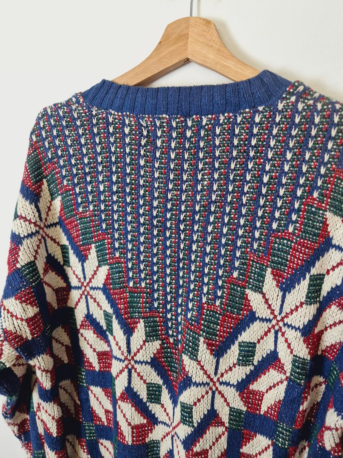 Mens Vintage Crossings Cotton Knitted Jumper Sweater M