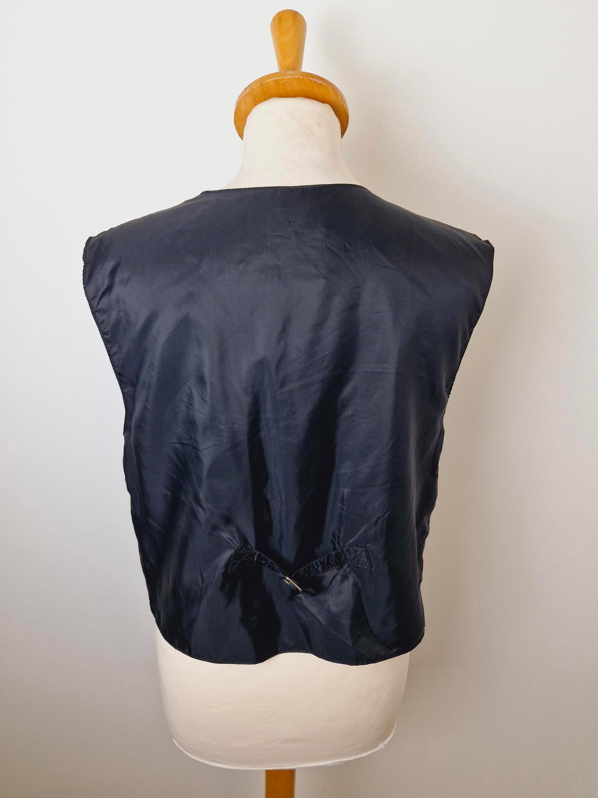 Mens Vintage Lafayette Funky Waistcoat Gilet Top S