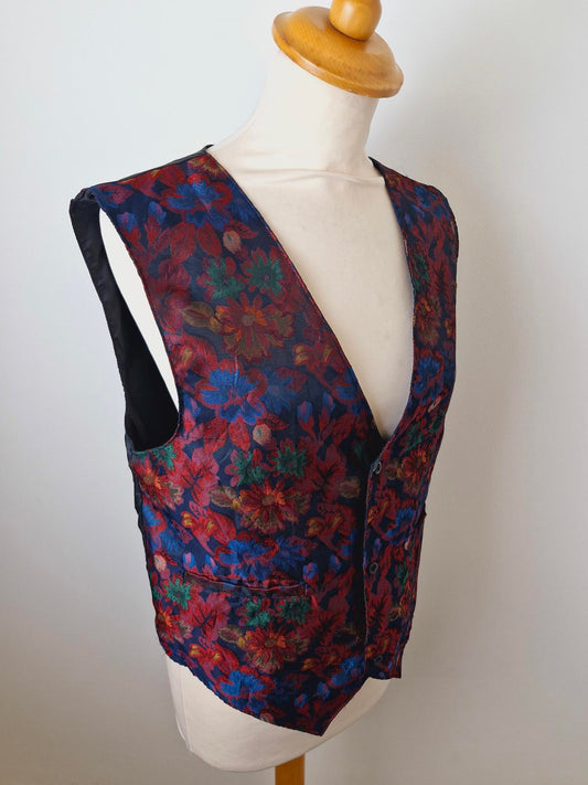 Mens Vintage Lafayette Funky Waistcoat Gilet Top S