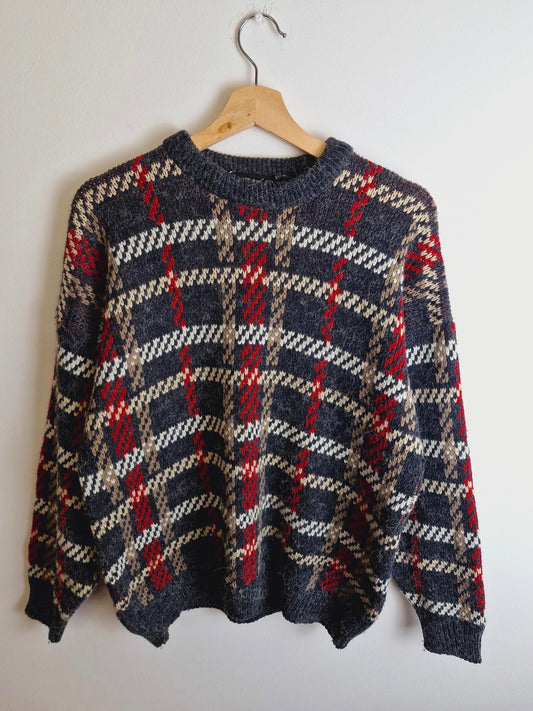 Mens Vintage St Michael Retro Round Neck Jumper Sweater M
