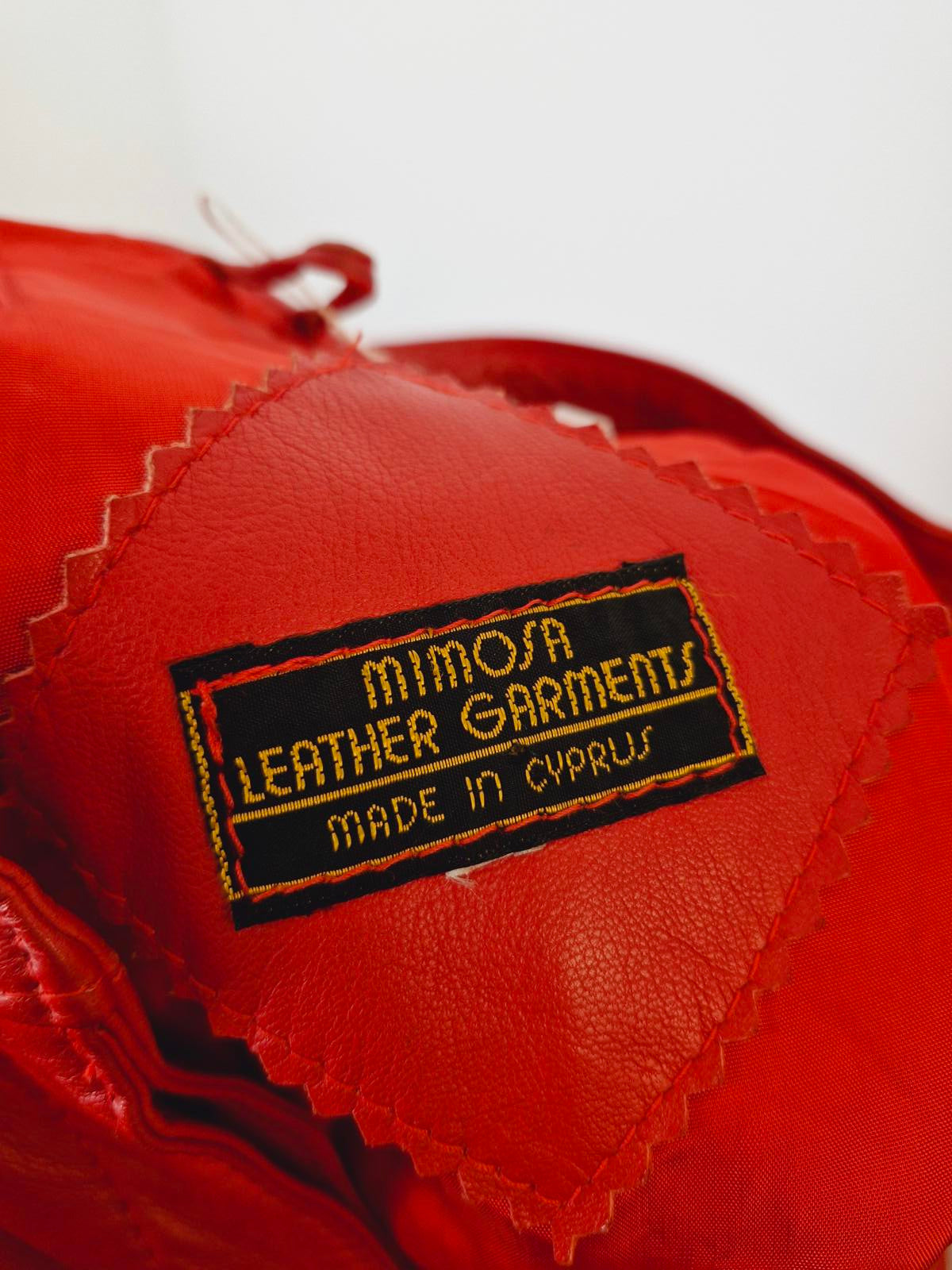 Womens Vintage 1980s 80s Red Real Leather Jacket Coat UK14