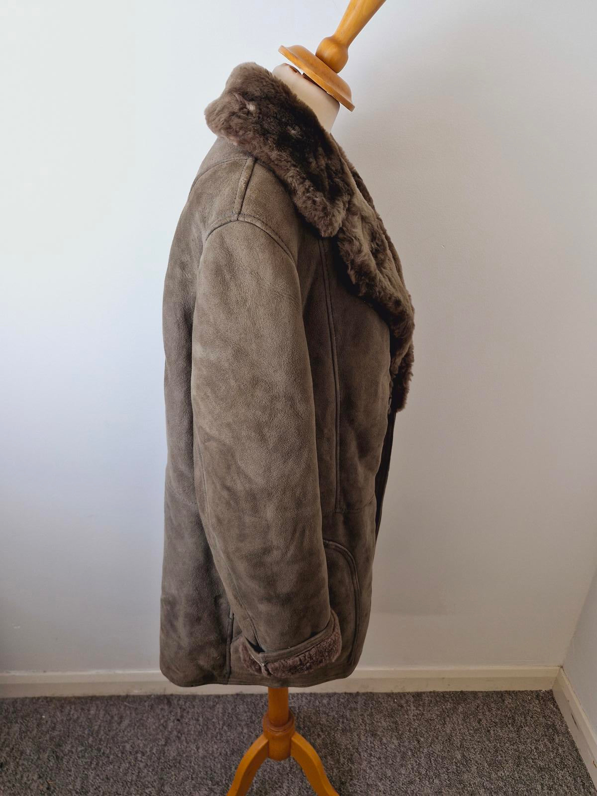 Mens 1970s Sheepskin Coat M