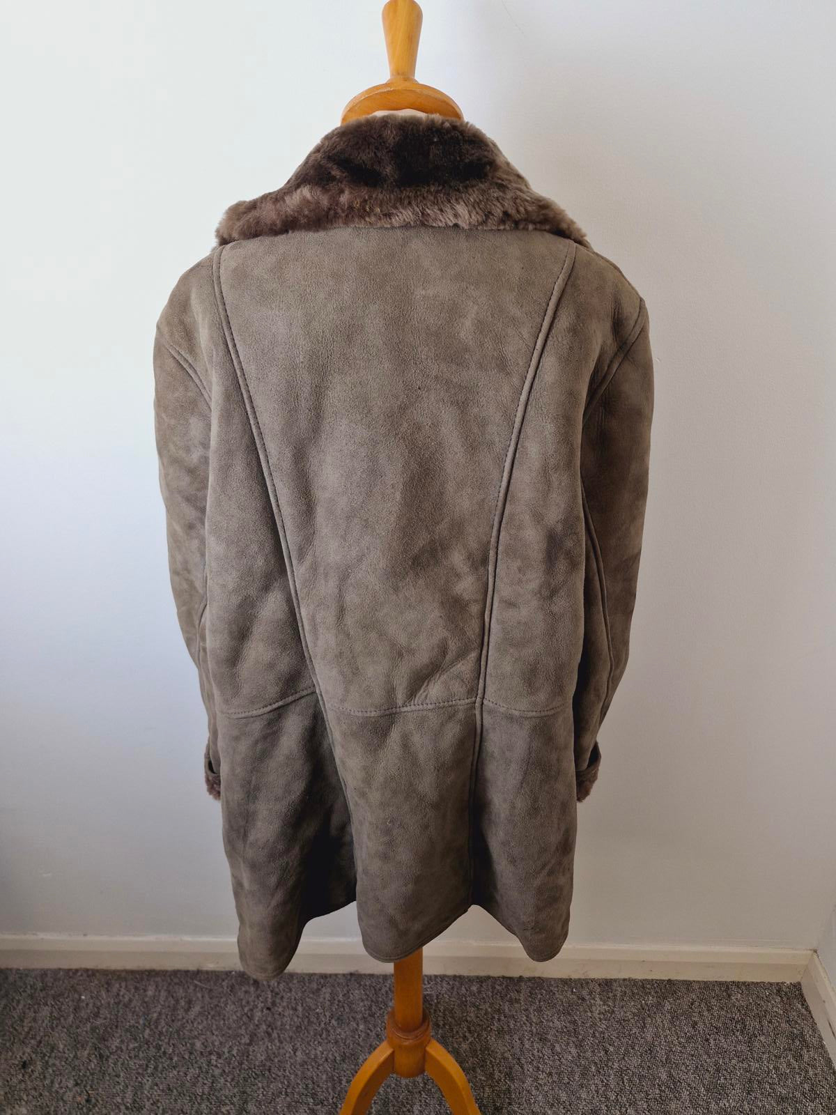 Mens 1970s Sheepskin Coat M
