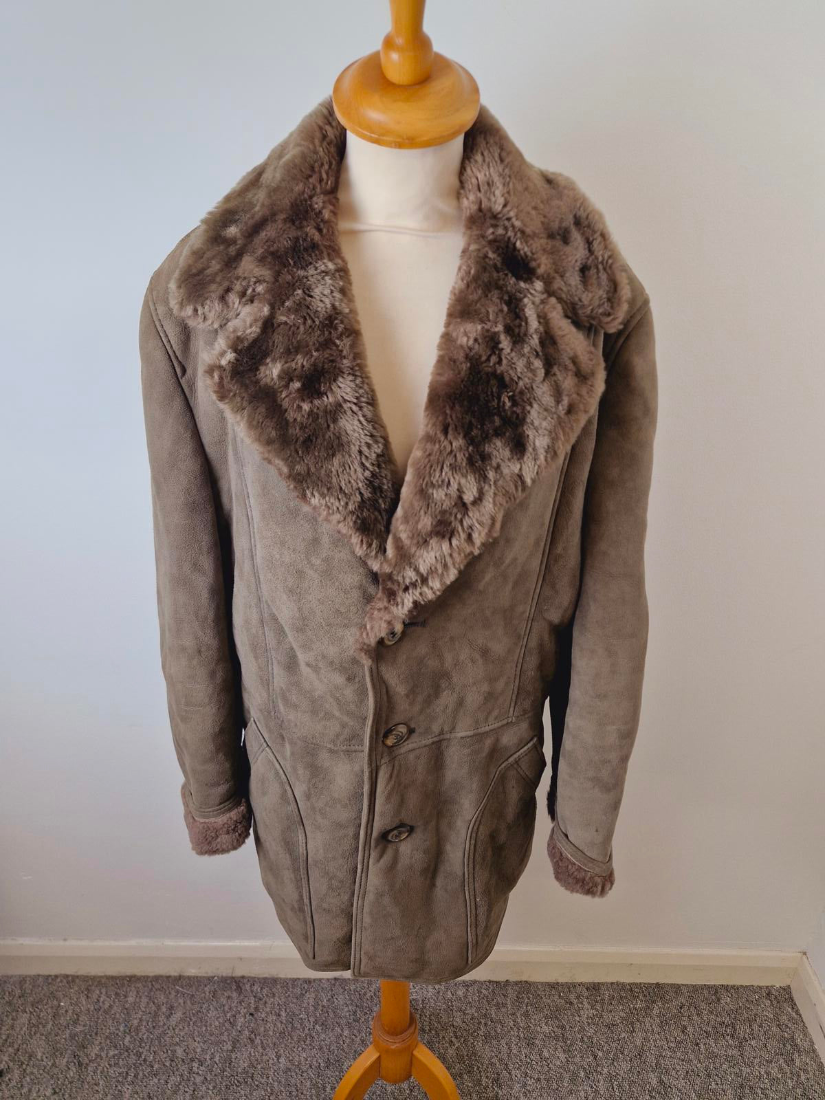 Mens 1970s Sheepskin Coat M