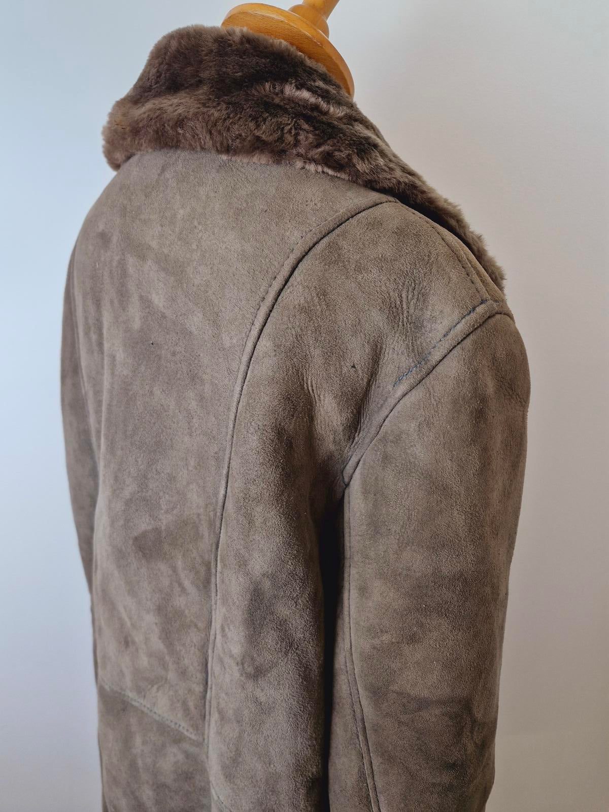 Mens 1970s Sheepskin Coat M