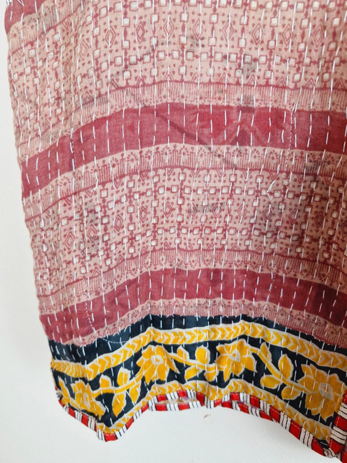 Reversible Kantha Waistcoat Gilet L
