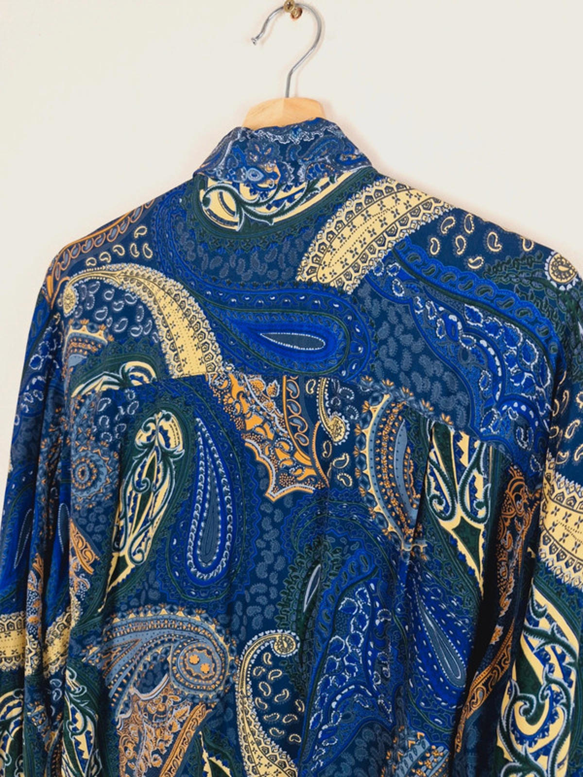 Long Sleeve Paisley Shirt M L UK14