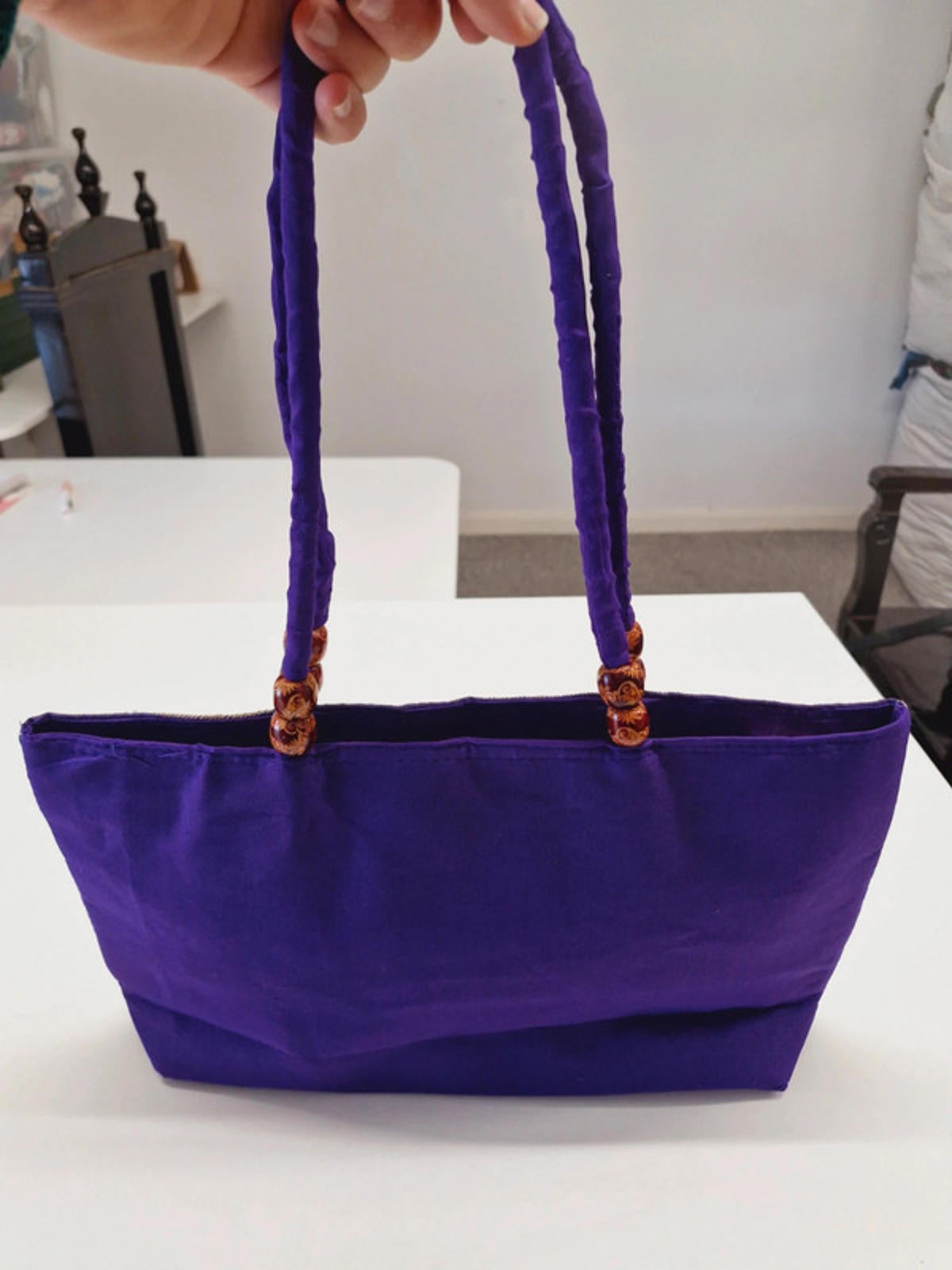 Womens Vintage Purple Indian Embroidered Elephant Shoulder Bag Handbag Boho