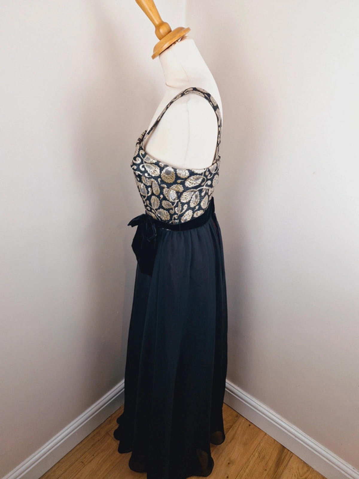 1960s Maxi Dress Ball Gown S