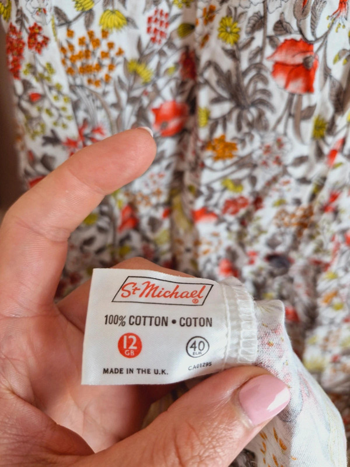 Womens Vintage St Michael 1970s 70s Long Shirtdress Dress Cotton UK10