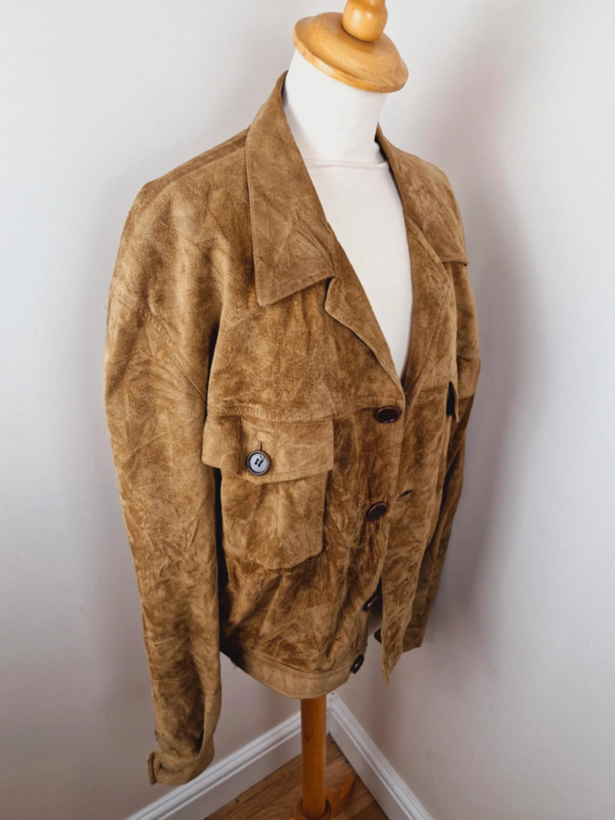 Mens 1970s Suede Jacket L