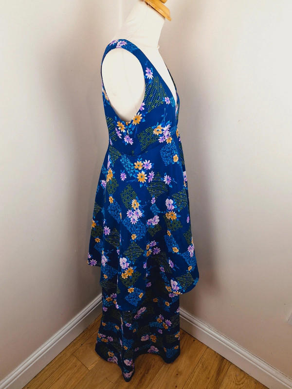 1970s Long Handmade Dress S M
