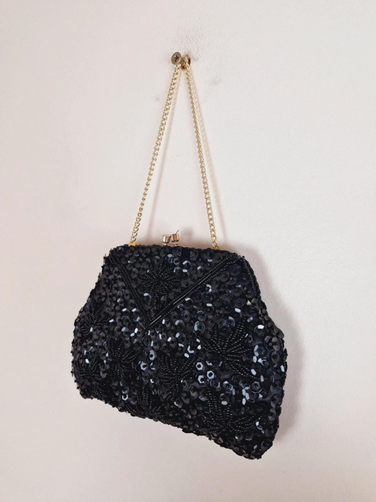 Black & Gold Sequin Bag