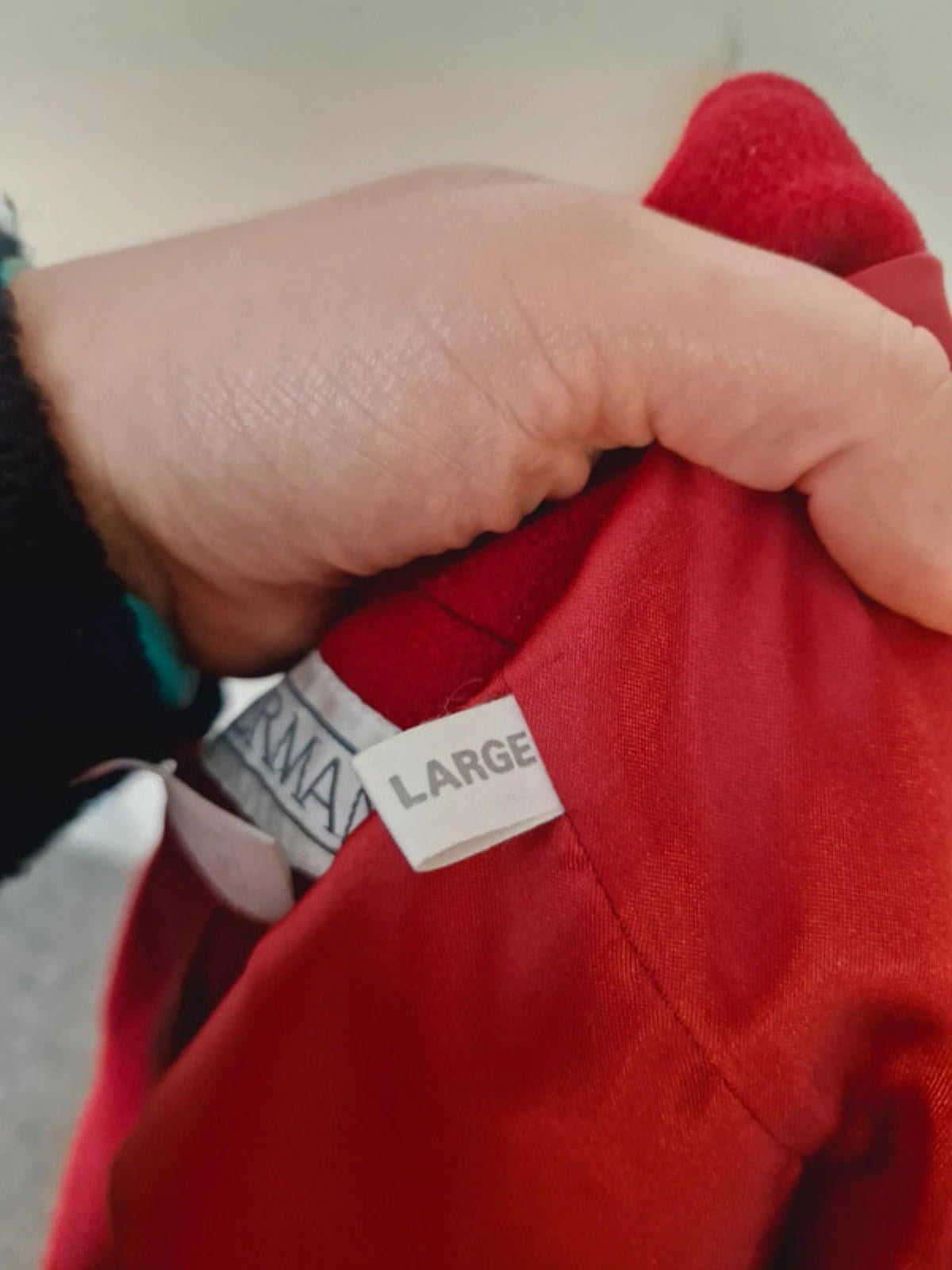 Womens Vintage Red Wool Cashmere Blend Coat Jacket Blazer L