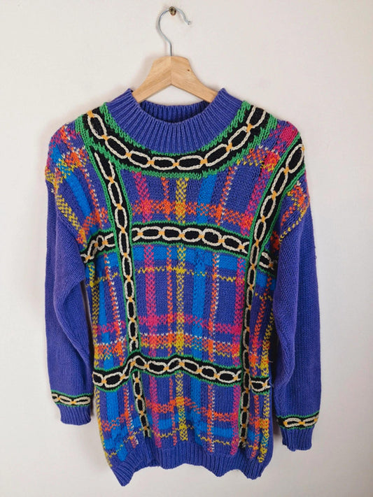 Purple Knitted Jumper S