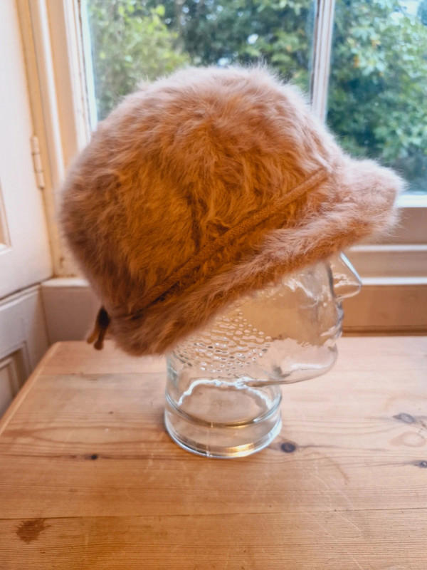 Vintage Angora Blend Beige Hat S