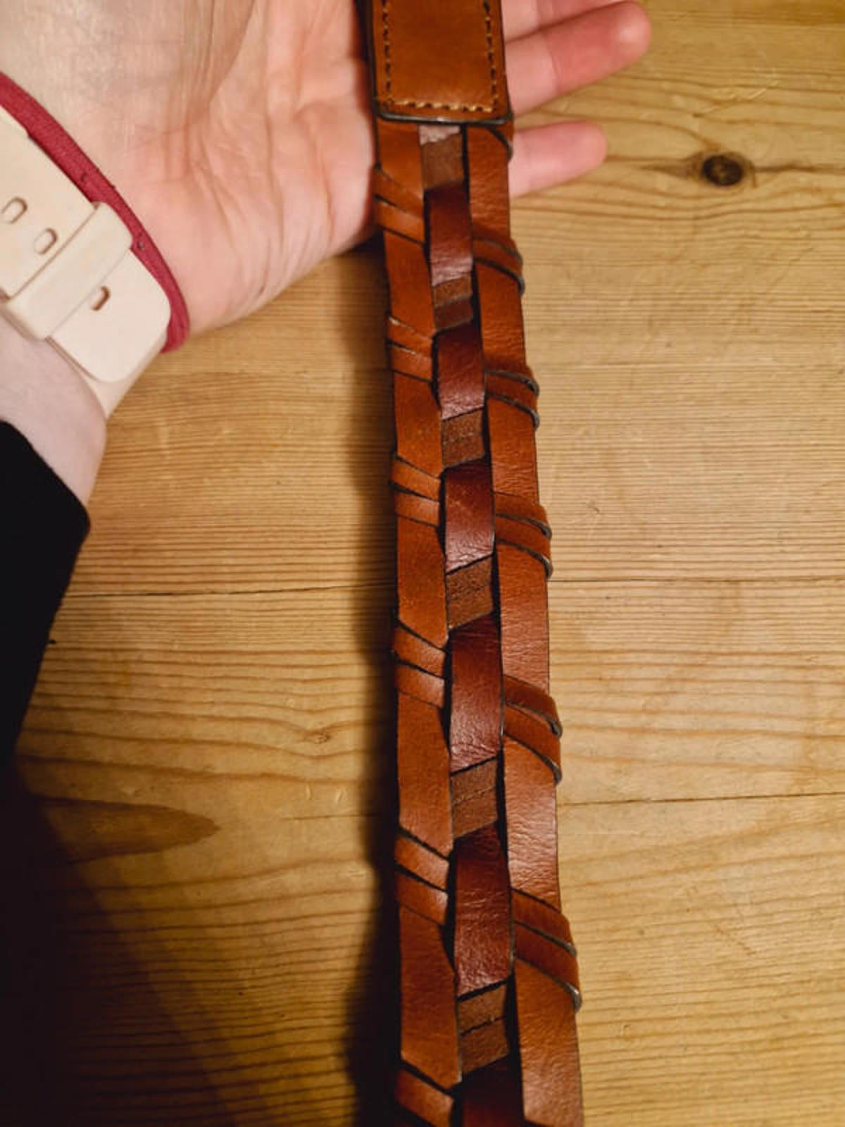 Leather Plaited Belt