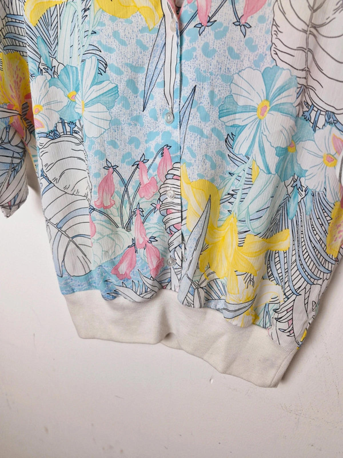 Womens Vintage Funky Retro Cropped Top Shirt Blouse Tshirt S