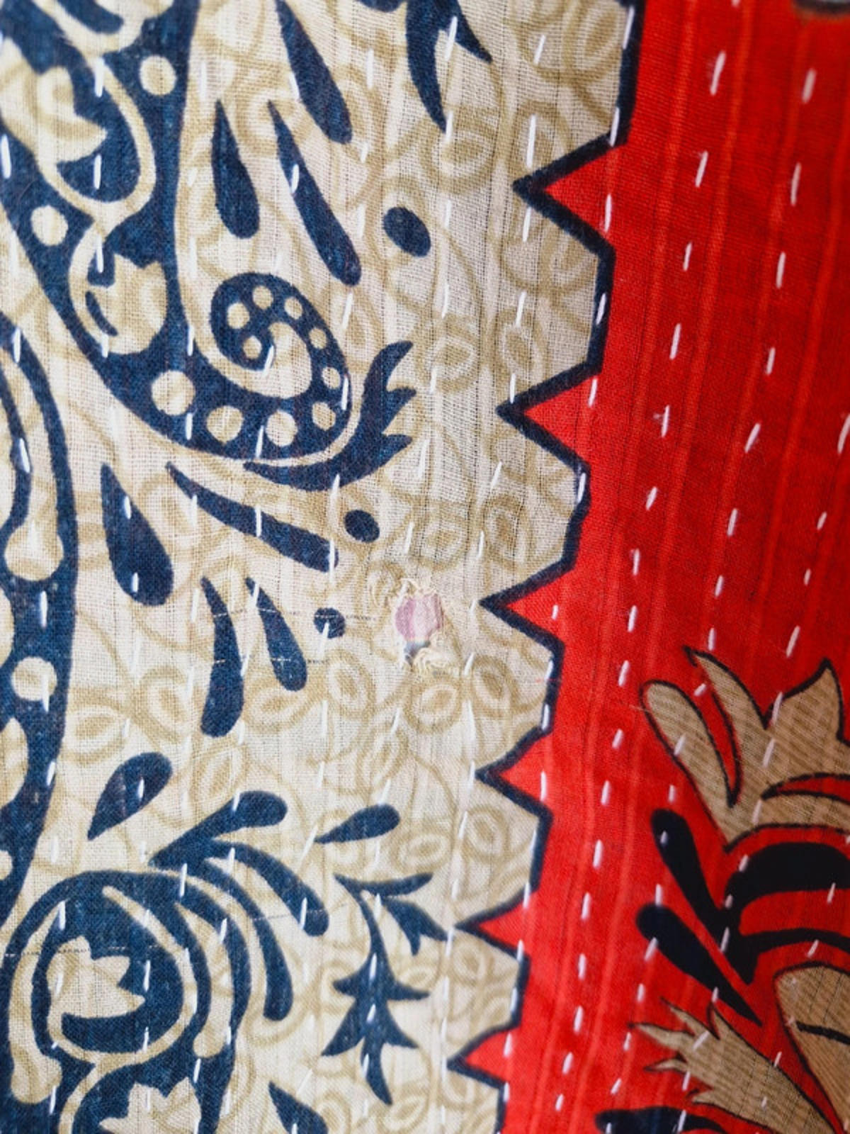 Reversible Kantha Waistcoat Gilet L