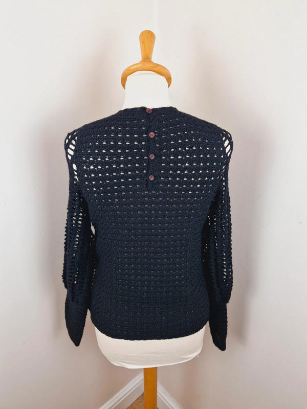 Handknitted Black Jumper S UK10