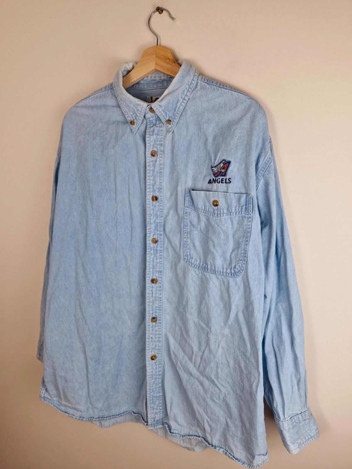 Mens Vintage Lee Sport Cotton Denim Shirt Top XL