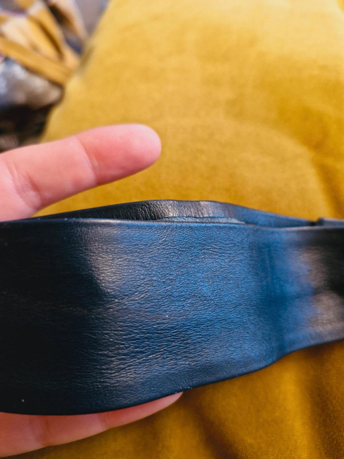 Leather Gold Buckle Belt