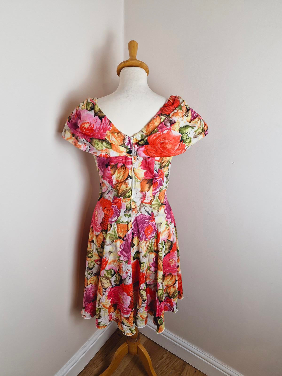 1980s Bardot Dress S UK8