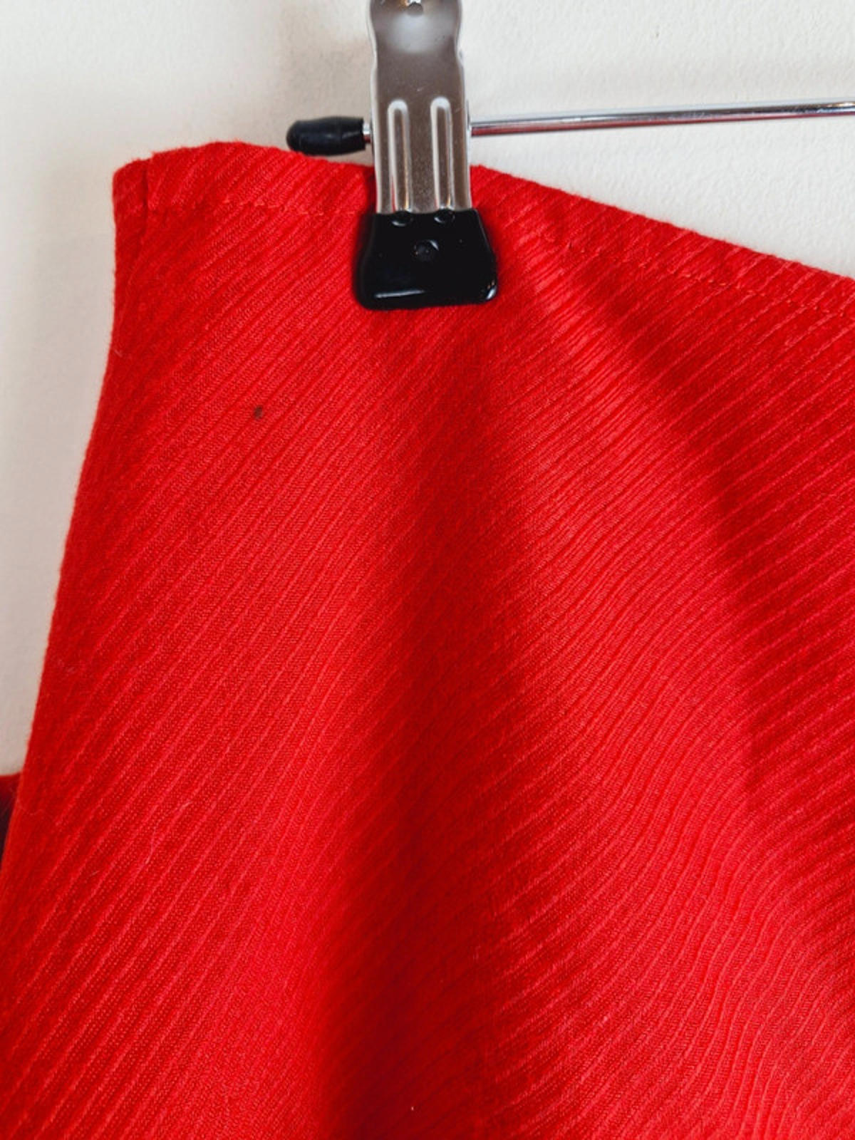 Womens Vintage Midi Red Retro Aline Skirt UK10