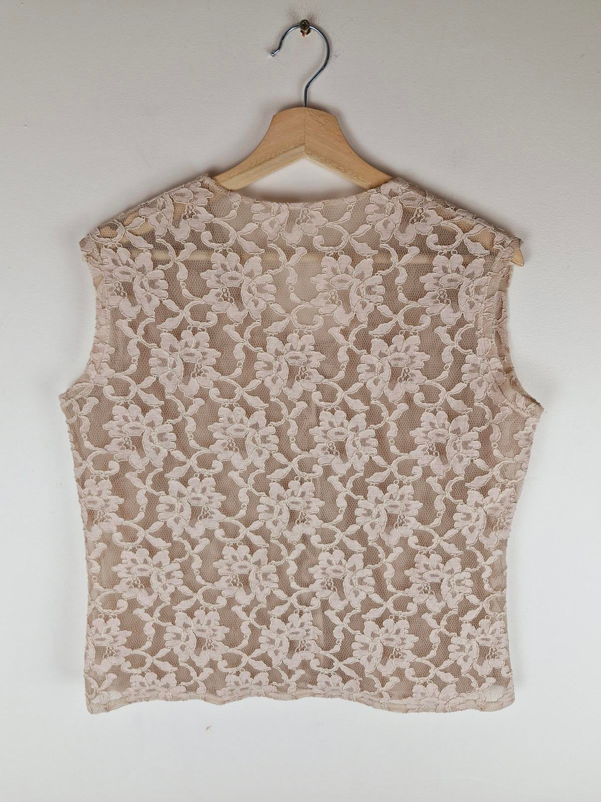 1970s Lace Waistcoat M