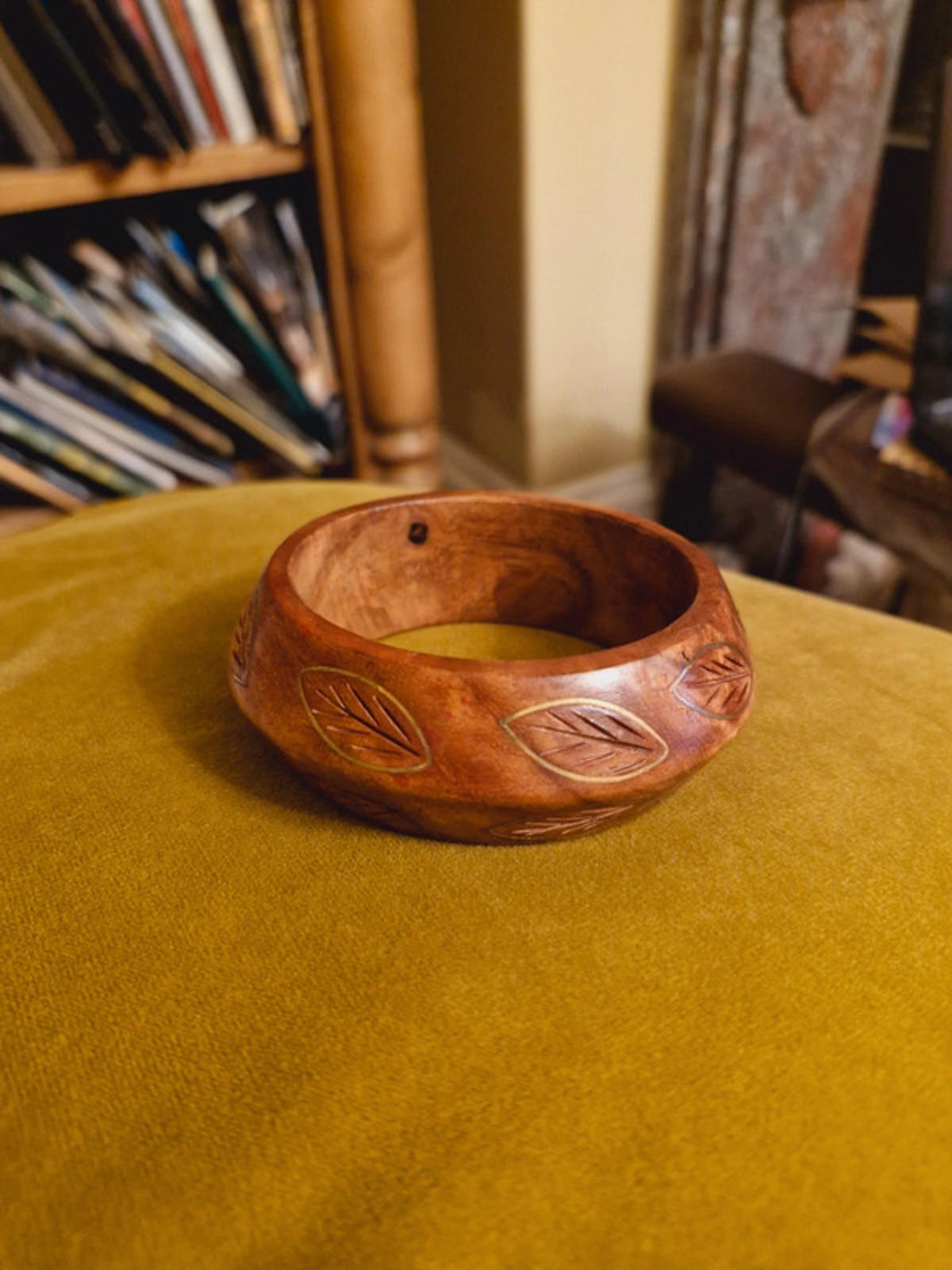 Womens Boho Wooden Wood Chunky Bangle Bracelet
