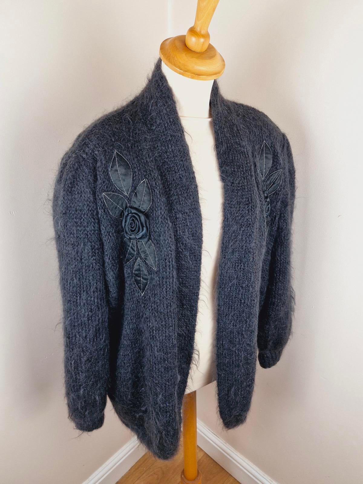 1980s Mohair Cardigan L