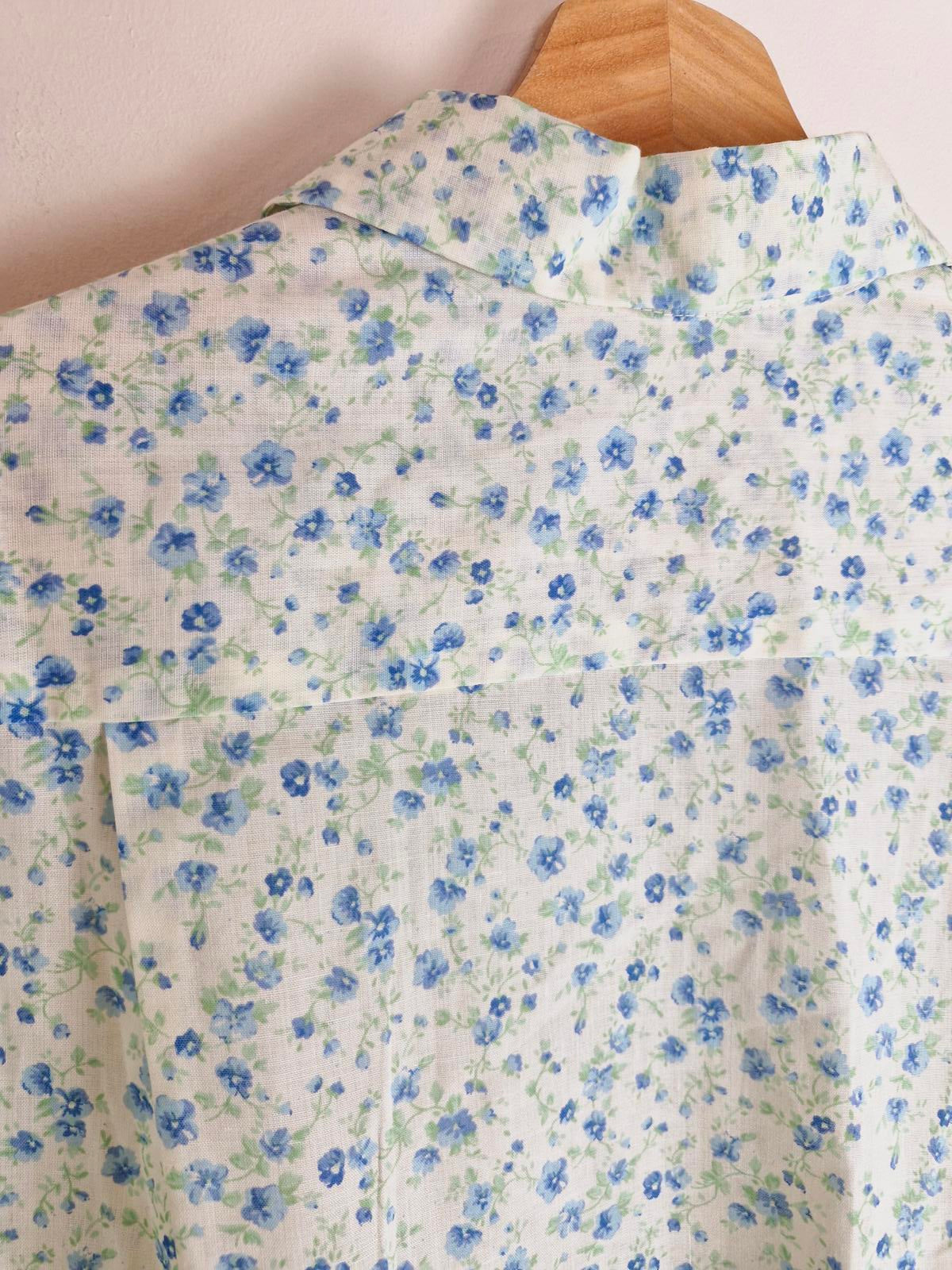 Handmade Floral Shirt M L UK14
