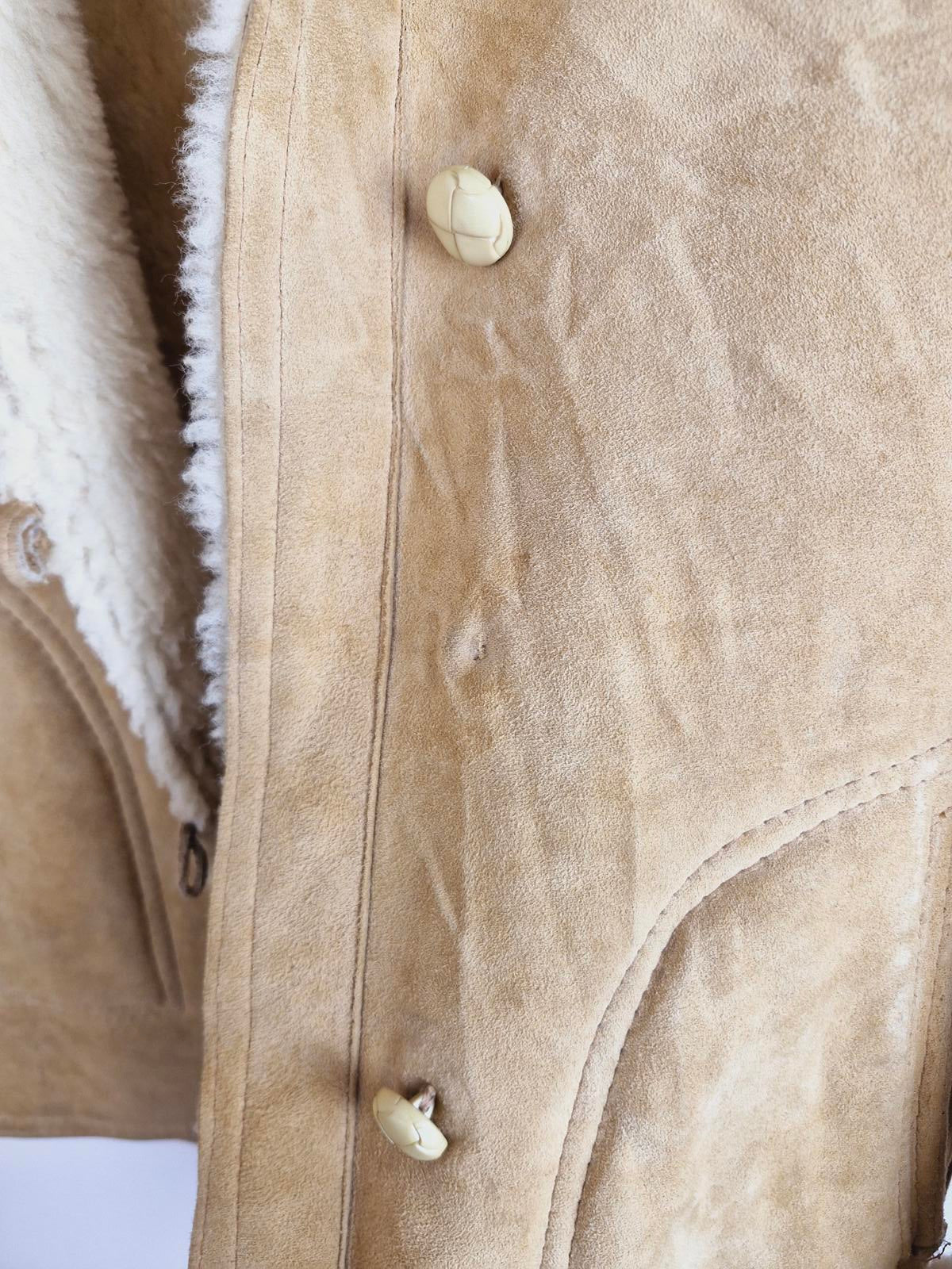 1970s Suede Sheepskin Coat S