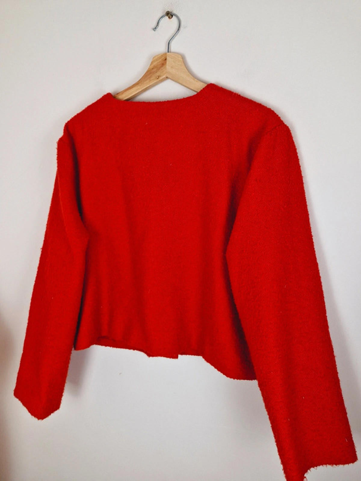 Red Cropped Jacket L UK16