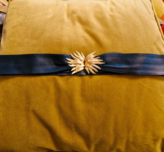 Leather Gold Buckle Belt