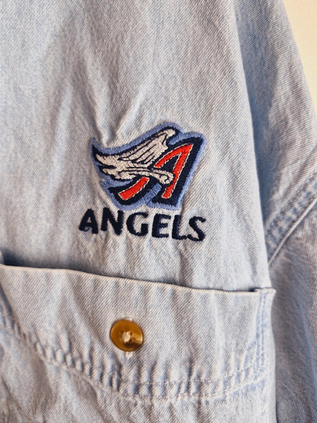 Mens Vintage Lee Sport Cotton Denim Shirt Top XL