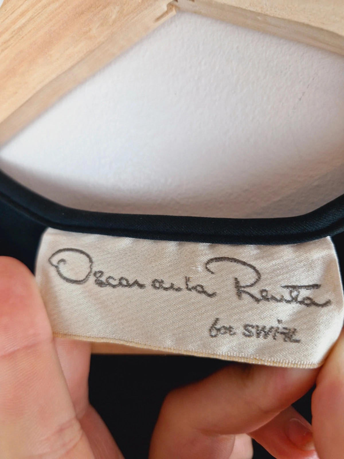 Womens Vintage Oscar de la Renta Designer Long Maxi Black Dress M