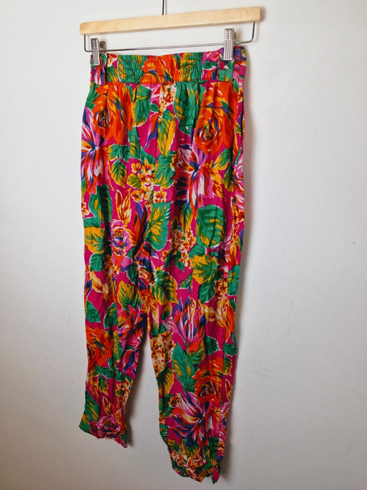 Womens Vintage 90s Phool High Waisted Cotton Boho Trousers Leggings Harem M