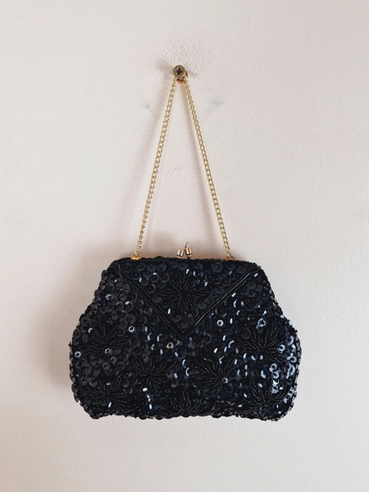 Black & Gold Sequin Bag