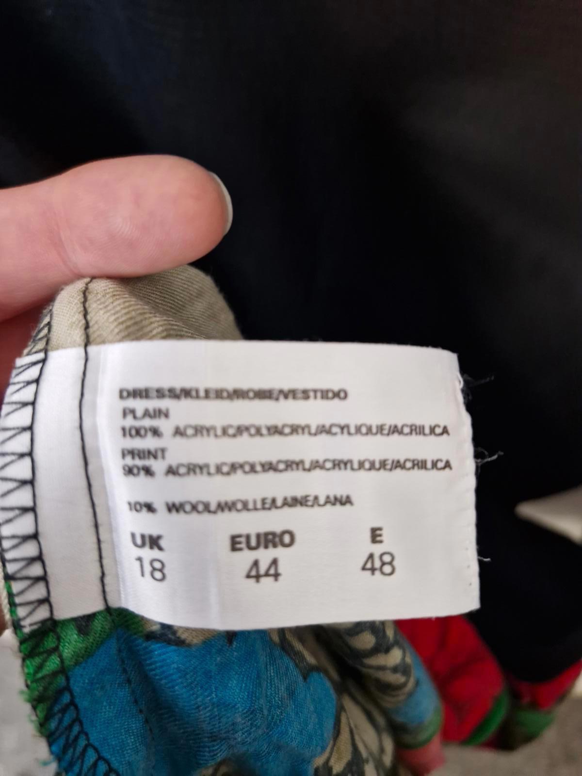 Womens Vintage Long Midi Black Long Sleeve Dress Scarf XL