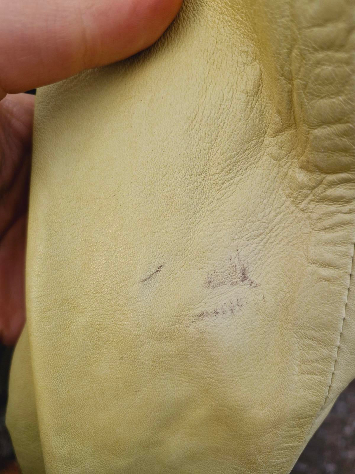 Y2K Green Yellow Leather Jacket S