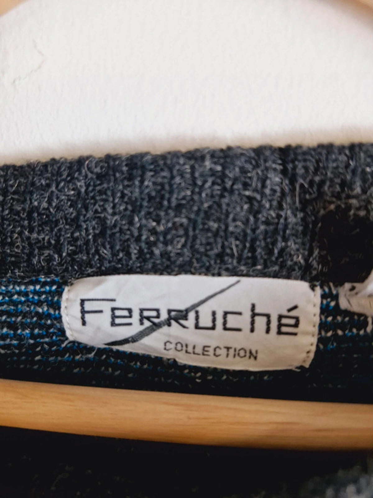 Womens Vintage Retro Grey Funky Jumper Sweater Top M UK12