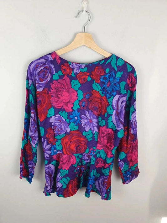 Silk Purple Top M UK12