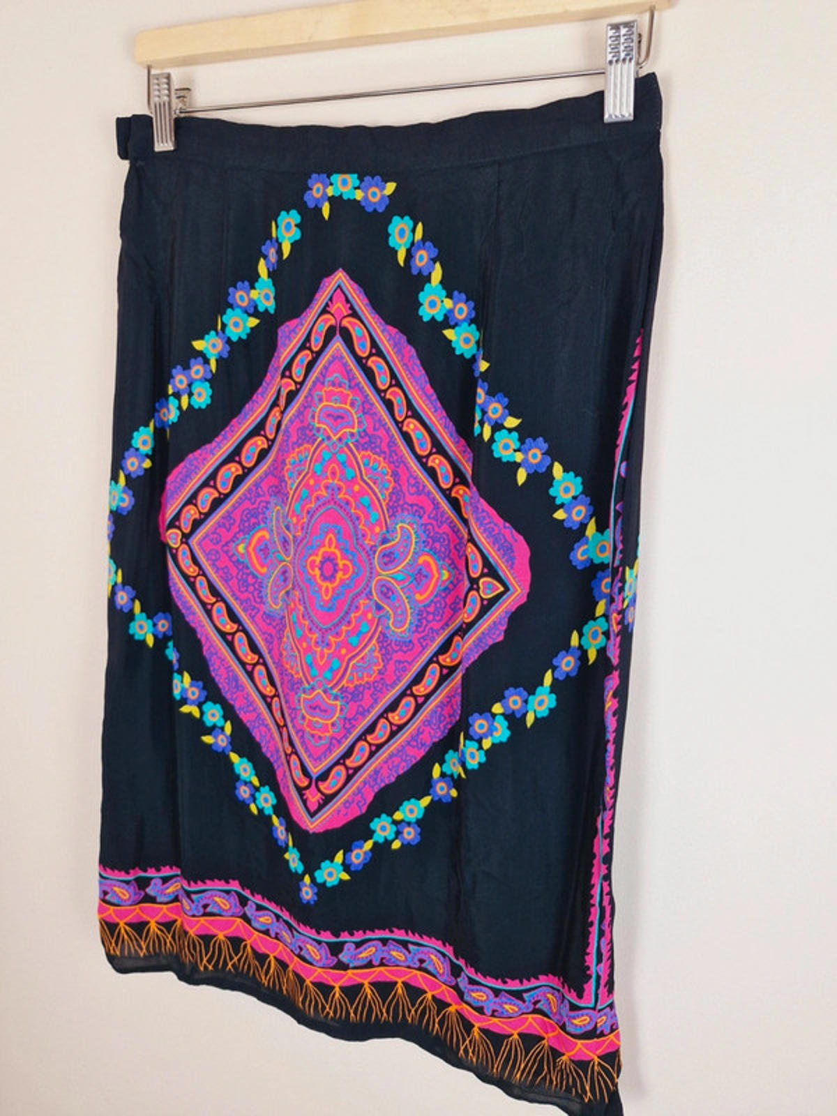 90s Boho Slip Skirt S UK10