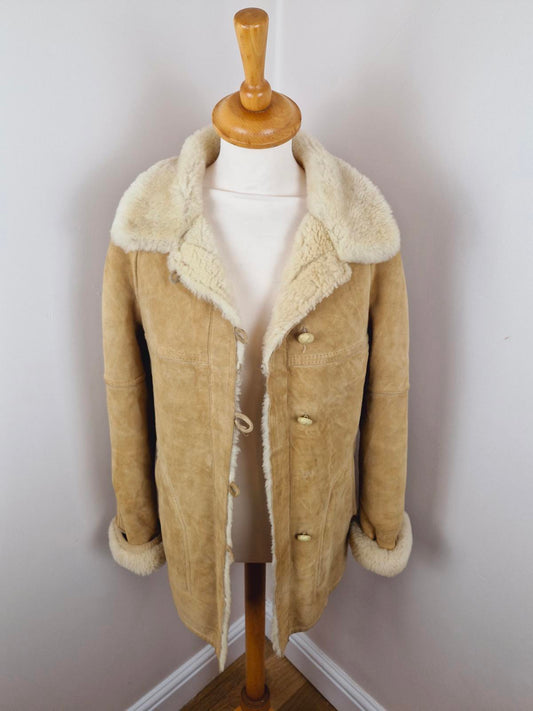 1970s Suede Sheepskin Coat S